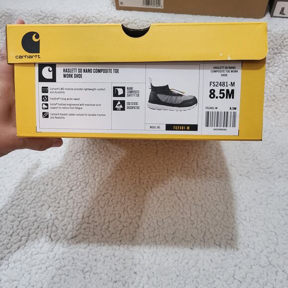 NEW Carhartt Footwear Haslett ESD Nano Toe Work Black Sneaker SIZE 8 .5 M - Picture 7 of 8